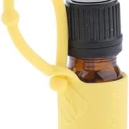 CALANDIS 10x5ml Empty Refillable Essential Oil Bottles Case with Silicone Sleeve Yellow | | Natural & Alternative Remedies-picture-51