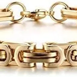 krystalz Bracelet for Men Boys | 316L Stainless Steel Byzantine Link Chain Bracelet | Stylish Fashion Water Resistant Long Durable Bracelet for men-picture-49
