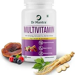 Dr Mantra Multivitamin Capsules for Men & Women | 30 Capsules | Ayurvedic Energy, Immunity & Stamina Booster | With Kesar, Ashwagandha, Safed Musli, Shilajit & Shatavari | Natural Vitality & Wellness Supplement-picture-36