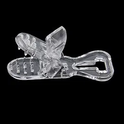 SNAPPSY Universal ABS Clip-on Clamps Teeth Clip Nip for Cloth Toy File S 10PCS Clear-image-0