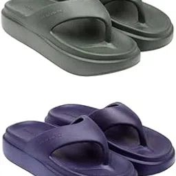 zenwear Extra Soft Classic Casual wear with Flexibility Technology Flip Flop Combo for Women's/Girl's(6111+6112)()-picture-44