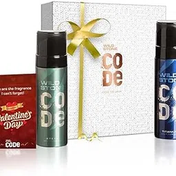 Wild Stone Valentine Gift Box with Code Steel and Titanium Body Perfume (120ml each)-image-75