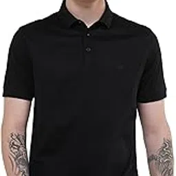 turms Anti Odor Men's Casual Polo T-Shirt Jacquard Collared Neck Half Sleeves | Moisture Control and Wicking | 100% Gassed Mercerized Cotton Solid | Available in Plus Sizes-picture-11