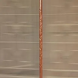 Handcrafted Wooden Walking Stick with Carved Design, Derby Handle, Brown-picture-42