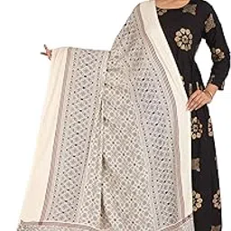 amrozia Ajrakh Print Rayon Dupatta for Women (OffWhite)-picture-23