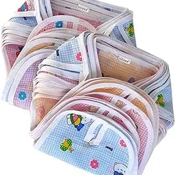 KIDSKA Newborn Baby Cotton Cloth Nappies/Cotton Nappy For New Born Baby, Multi Color, 0-6 Month-Pack of 24-picture-25