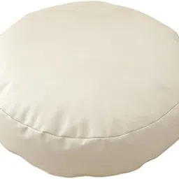 MYADDICTION Round Floor Cushion 40cm Soft Floor Pillow for Office Bay Window Living Room Beige White-picture-10