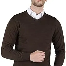 manra Men Pullover V-Neck Solid Plain Full Sleeve Casual Wear Sweater-picture-45