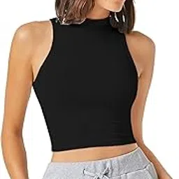 Women's & Girls' Solid Ribbed Crop Tank Top-image-49