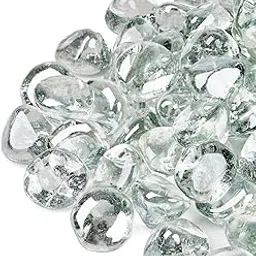GASPRO 10lb Fire Glass Diamonds - Clear Luster 1inch Reflective Glass for Fire Pit and Landscaping-picture-12