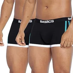 la intimo BASIICS Body Boost Striped Trunks for Men Innerwear | Trunk Underwear for Men (Pack of 2)-picture-12