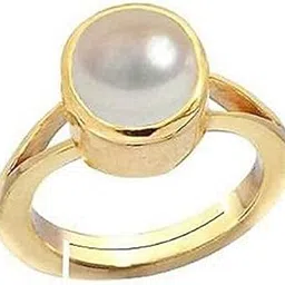 jagdamba gems South Sea Pearl 4.25 Ratti 3.00 Carat Natural Pearl Gemstone Original Certified Moti Adjustable Astrological panchhdhaatu/Ashtadhatu Gold Ring for Men and Women-picture-30