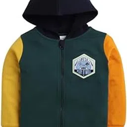 BUMZEE Bottle Green Boys Full Sleeves Cotton Hooded Sweatshirt (Peb9801)-picture-24