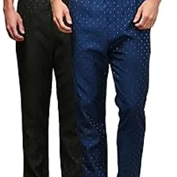 white heart Pack of 2 Mens Viscose Blend Salwar Pyjama Pant | Elasticated Waistband with Inner Drawstring, Button Closure, Side Pockets| Regular Fit Ethnic Wear Churidar Pajama-picture-21