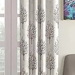 FRESH FROM LOOM Jute Curtains for Door 7 Feet Long | Medium Window Curtain | Yarn Weaved Parda | Modern Parde for Living Room Bedroom | Screens with Eyelet Ring | Hypoallergenic (Coffee, 1pc Only)-picture-10