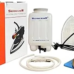 Gemsy 220V Industrial Silver Star Steam with Teflon Shoes ES 300L, 4.0 L Water Tank - Heavy Duty for Professional Use image 1