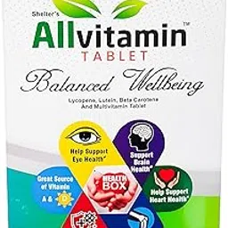 Shelter Allvitamin Tablet with Lycopene, Lutein, Beta Carotene, Multivitamin Supplement for Eye, Brain, Heart Health, 3x10 Tablets-picture-15
