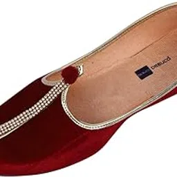 deeuco Men's Ethnic Maroon Velvet Wedding and Sherwani Jutti, Mojari-picture-35