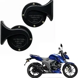 Premium Dual Wind Tone Horn for Apache RTR 160 4V & Other Bikes & Cars | Loud Sound | 12V Electric Horn Set image 1