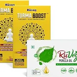 Rusan Turma Boost Curcumin 95% 400mg + Piperine 5mg 20 Capsules + Free Ruvega Omega-3 - Plant Based 10 Capsules-picture-51
