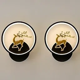 IGNITE GALAXY Deer Wall Lamp| Designer Lamp| Modern LED Light for Home, Living Room, Bedroom, Hall (Round Shaped Deer Lamp) (Pack of 2)-picture-10