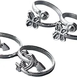 pv jewels Women & Girls Metal Fancy Glossy finish Toe Ring Adjustable Bichiya/Leg Finger Ring_Combo_2 (A_C_P_110729_Silver)-picture-21