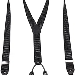 mippo Men's Buckle Suspenders with Four Clips Adjustable Strap Y Back Suspender-picture-15