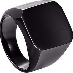 yellow chimes Rings for Men Black Ring Rock Cool Casual Sport Titanium Steel Ring for Men and Boys.-picture-26