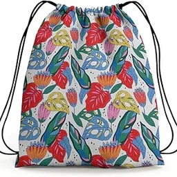 Design Pattern Polyester String Backpack Bags for kids for Gym, Yoga, Tuition,Beach Bag for 4-10 year boys and girls-image-54