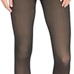 brachy Fleece Lined Tights Women Fake Translucent Warm Pantyhose Leggings Sheer Thick Tights for Winter Double Shade Skin & Black Plus Size-picture-37