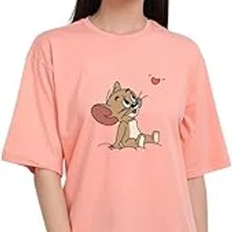sunwani galleries Women's Cotton Blend Oversized T-Shirt, Relaxed Fit-picture-11