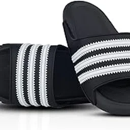 Men's Striped Shower Slides, Comfort Slip-On Pool Sandals with Cushioned Sole, Non-Slip Grip, Quick-Dry Design – Lightweight, Water-Resistant Footwear for Beach-picture-49