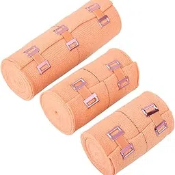 VINON Cotton Crepe Bandage for Pain Relief – 6cm x 4m, Muscle & Injury Support Tape with 2 Extra Clips, Elastic Compression Wrap for Hand, Leg & Ankle – Pack of 1-image-3