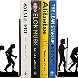Human Evolution Decor Decorative BOOKENDS Metal BOOKENDS for Shelves Office BOOKENDS Book Stopper for Heavy Books BOOKENDS Metal Library BOOKENDS Book Ends Book Holder-picture-15