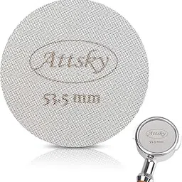 Attsky 53.5mm Espresso Puck Screen, Espresso Filter for 54mm Portafilter Filter Basket, Reusable Espresso Screen with 1.7mm Thickness 150μm 316 Stainless Steel-picture-14