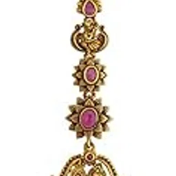 Fashion Jewellery Ruby Gold Polished Copper Antique Tikka, Best for Bridesmaids, festive season & Special Occasion-image-68