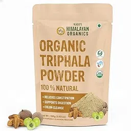 Vlado's Himalayan Organics Organic Triphala Powder - 100 GM | Triphala Churna For Gut, Immune & Intestinal Health | Colon & Digestion, For Balanced Bowel & Gut Health, Contains Bioactives and Antioxidants, GMP & NPOP Certified Organic I Helps Relieve Constipation | Herbal Supplement | Quick Acidity & Gas Relief |-picture-12