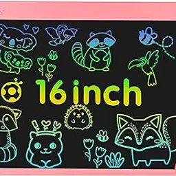 proffisy Colourful Screen LCD Writing Tablet 16 Inch USB Rechargeable Electronic E-Note Scribble Board for Kids and Adults at Home (Pink)-picture-24