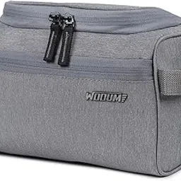 Large Size 9.5 x 9 x 6 inches Multifunctional Hanging Travel Toiletry Bag Makeup Organizer Cosmetic Case - Storage Travel Kit Fashion Toiletry Bag Bathroom Bag for Men and Women (LightGrey)-image-52