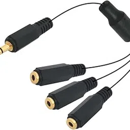 MX Earphone Splitter Headphone Splitter - EP Stereo 3.5mm to 3 EP Stereo Socket Cord - PIN Gold Plated - Length 0.2 MTR-picture-11
