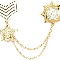 knighthood Badge With Star And Hanging Tassel Chain Collar Pin Brooch, Suit Stud, Shirt Studs, Lapel Pin Accessories for Men Women-picture-23