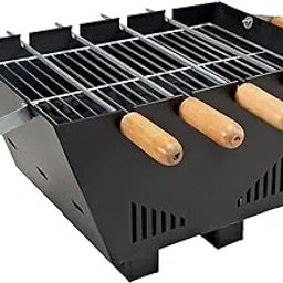 BRIGHTBERG Foldable Charcoal Grill – 4-Skewer Outdoor BBQ with Durable Design-picture-24