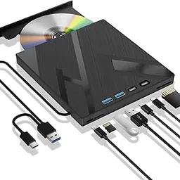 wbacon 7 in 1 External Blu Ray Drive, External Blueray/DVD Drive for PC with SD/TF Port Blu Ray Burner, Support 100G Disc R/W for PC External Blu Ray Drive for Windows Linux MacOS Laptop Desktop-picture-62