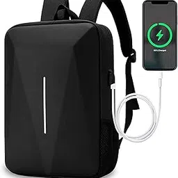 Anti-Theft Hard Shell Laptop Backpack for Men and Women 15 Inch, Business Travel Laptop Bag with USB Port and Password Lock,Waterproof Fabric & Zipper, Stylish Laptop Bag for Office College-image-22