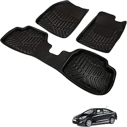 Kozdiko Car 3D Foot mat, Floor Mat Black Color for Hyundai Verna Fluidic-picture-23