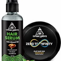 Urbangabru Combo Hair Styling Kit - Clay Hair Wax (100 gm) and Hair Serum Pre-Styler (100 ml) (Hair Wax + Hair Serum)-picture-36