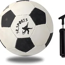 Football with Air Pump | Size 5 Rugby Material Soccer Ball for Kids Boys Girls Adults | Durable Football for Training Match Practice Indoor Outdoor Ground Turf School Use-picture-58