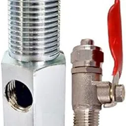 ‎Vinixa Ro 1/2” Brass Nipple + 3/8” Brass Inlet Ball Valve for 3/8 inch Pipe Tubing RO Water Purifier Inlet Ball Valve Coupling Set Diverter Gate Valve On/Off Tee Cock Twin Elbow-picture-15