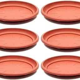 PlantaZee Flower Pot Plant Saucer Base Plate Planter Tray 9 inch Terracotta, Plant Container Set Plant Container Set (Pack of 6, Plastic)-image-53