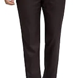 park avenue Men's Regular Fit Mid Rise Solid Pattern Poly Viscose Blend Flat Front Formal Trouser-picture-19